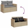 vidaXL Set Divano da Giardino 8 pz con Cuscini Beige in Polyrattan