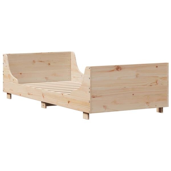vidaXL Giroletto senza Materasso 100x200 cm in Legno Massello di Pino