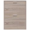 vidaXL Scarpiera in Legno Effetto Rovere con 2 Scomparti