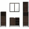 vidaXL Set Mobili da Bagno 4 pz Rovere Marrone in Legno Multistrato