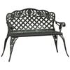 vidaXL Panchina da Giardino 108 cm in Alluminio Pressofuso Verde