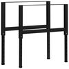 vidaXL Telai per Banco da Lavoro 2 pz in Metallo 85x(69-95,5) cm Neri