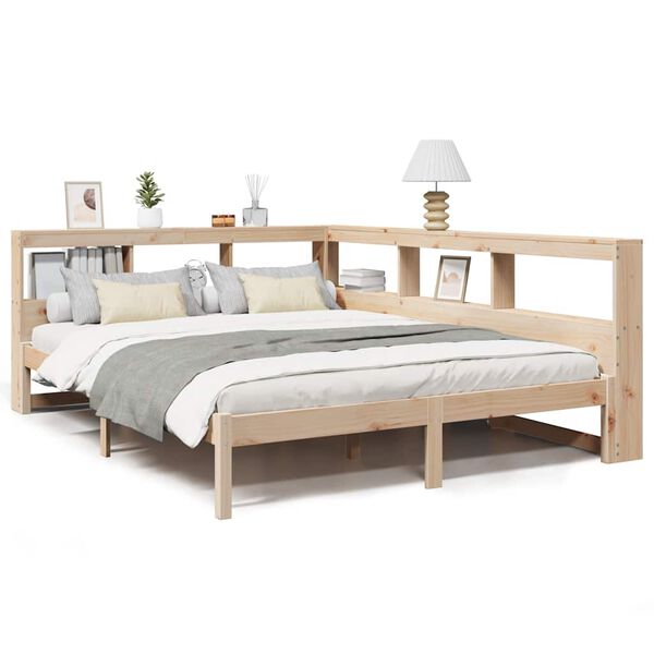 vidaXL Letto Libreria senza Materasso 140x190 cm in Legno di Pino