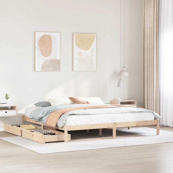 vidaXL Letto senza Materasso 180x200 cm in Legno Massello di Pino