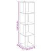 vidaXL Scaffale Angolare Legno Vecchio 33x33x132 cm in Truciolato