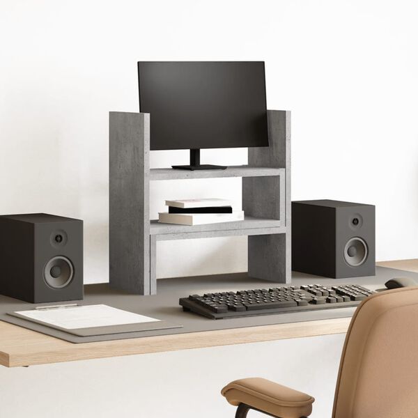 vidaXL Organizer Scrivania Grigio Cemento 40x17x41 cm in Truciolato