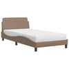 vidaXL Letto con Materasso Dover Cappuccino 100x200cm Similpelle