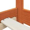 vidaXL Struttura del letto Marrone cerato 90 x 190 cm Pino massello