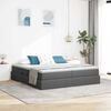 vidaXL Letto con contenitore e materasso Grigio scuro 180 x 200 cm