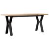 vidaXL Tavolino Salotto Telaio a Y 110x40x45,5 cm Legno Pino e Acciaio