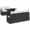 vidaXL Set Divano da Giardino con cuscino 6 pcs Nero Poly Rattan