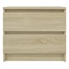 vidaXL Comodini 2pz Rovere Sonoma 50x39x43,5 cm in Legno Multistrato