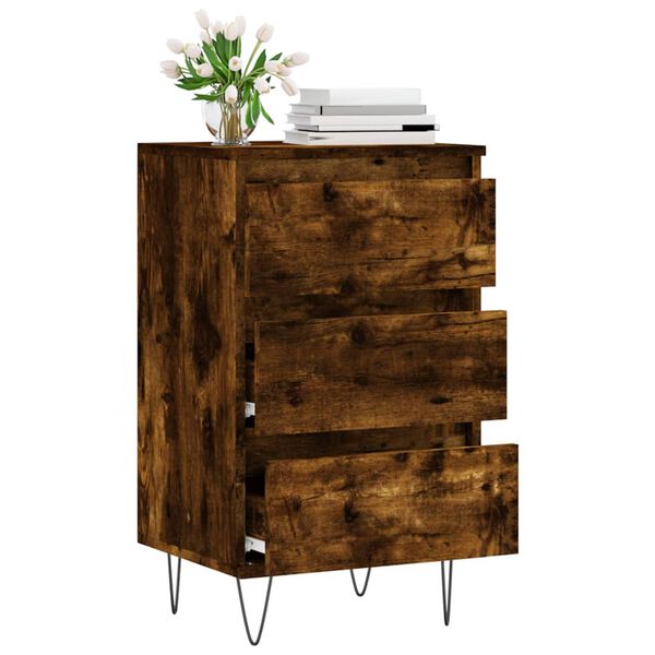 vidaXL Credenza Rovere Fumo 40x35x70 cm in Legno Multistrato