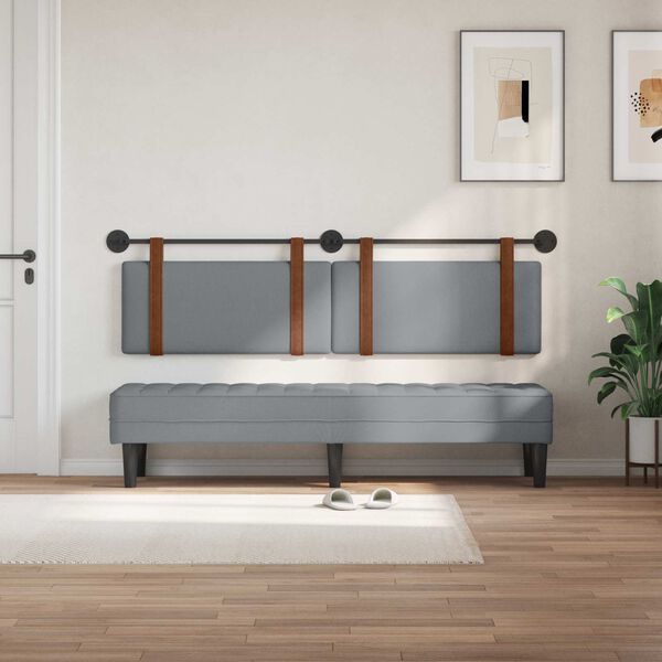 vidaXL Testata appesa Grigio chiaro 170 x 55 x 5 cm PU Antico