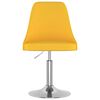 vidaXL Sedia da Pranzo Girevole Giallo Senape in Tessuto