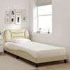 vidaXL Letto con Materasso Hvar Crema 80x200 cm in Tessuto