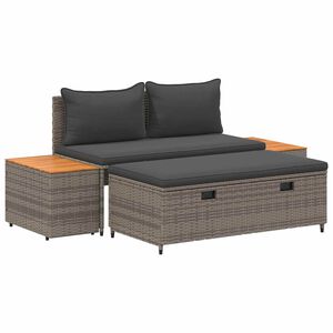 vidaXL Set di divani da esterno 4 -Seater 4 pcs 55 x 30 x 39 cm