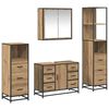 vidaXL Set di mobili per il bagno 4 pz Rovere artigianale