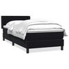 vidaXL Giroletto a Molle con Materasso Nero 100x220 cm in Velluto