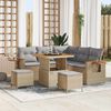vidaXL Set Divano da Giardino con cuscino 8 pcs beige e grigio chiaro