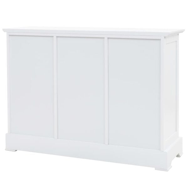 vidaXL Credenza con 3 Ante in MDF e Legno di Pino 105x35x77,5 cm