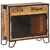 vidaXL Credenza 80x31x71 cm in Legno Massello di Mango Grezzo