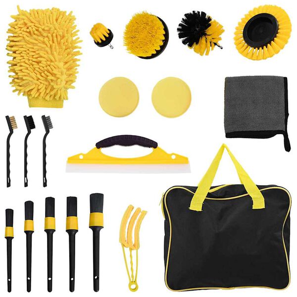 vidaXL Set di Pennelli per Auto Multicolore polyrattan