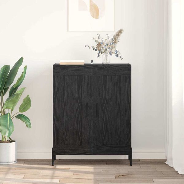 vidaXL Credenza Rovere Nero 69,5 x 34 x 90 cm