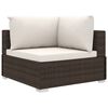 vidaXL Set Divani da Giardino 8 pz con Cuscini in Polyrattan Marrone