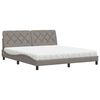 vidaXL Letto con Materasso Tortora 180x200 cm in Tessuto
