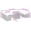 vidaXL Set Divani da Giardino 11 pz con Cuscini Beige in Polyrattan