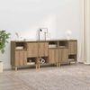 vidaXL Sideboards 3 pcs Rovere artigianale 60 x 35 x 70 cm