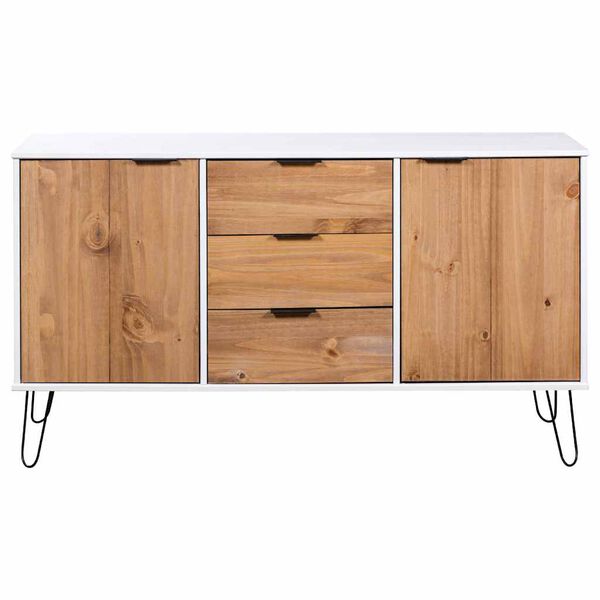 vidaXL Credenza New York 130,6 x 43 x 73,6 cm Legno di pino massello