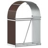 vidaXL Portaceppi Marrone 80x45x120 cm in Acciaio Zincato