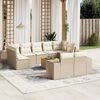 vidaXL Set Divano da Giardino 10 pz con Cuscini Beige in Polyrattan
