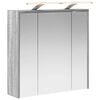vidaXL Mobiletto per specchio da bagno Grigio Sonoma
