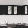 vidaXL Armadio pensile Lyon Rovere Nero 80 x 31 x 60 cm