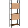 vidaXL Libreria Rovere Fumo 155,5x24x166,5 cm in Legno Multistrato