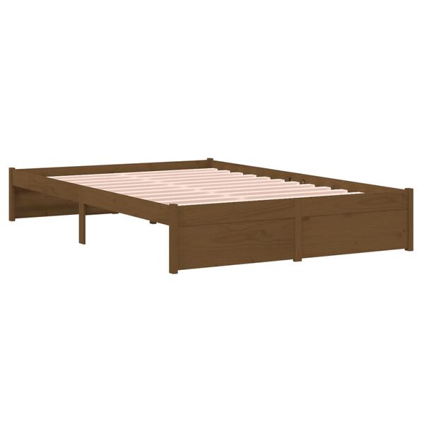 vidaXL Giroletto senza Materaso Ambra in Legno Massello 120x190 cm