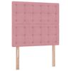 vidaXL Letto con contenitore e LED con led Rosa 90 x 190 cm Velluto
