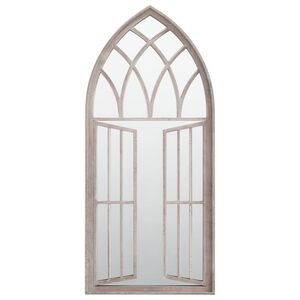 vidaXL Specchio da Giardino Sabbia 100x45 cm in Ferro per Uso Esterno