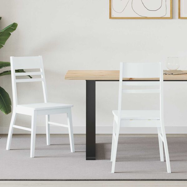 vidaXL Sedie da pranzo 2 pcs Bianco 43 x 54 x 89 cm