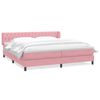 vidaXL Giroletto a Molle con Materassi Rosa 180x210 cm in Velluto