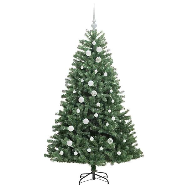 vidaXL Albero di Natale Artificiale con Rami Pieghevoli Verde 150 cm
