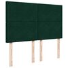 vidaXL Giroletto a Molle con Materasso Verde Scuro 140x190 cm Velluto