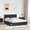 vidaXL Letto con Contenitore Nero 150 x 200 cm Legno multistrato