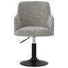 vidaXL Sedie da Pranzo Girevoli 4 pz Grigio Chiaro in Velluto