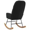 vidaXL Sedia a Dondolo Nera in Velluto