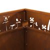 vidaXL Focolare Marrone 80 x 80 x 30 cm acciaio corten