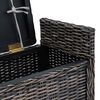vidaXL Panchina con contenitore Nero Lavato 110 x 40 x 50 cm Rattan